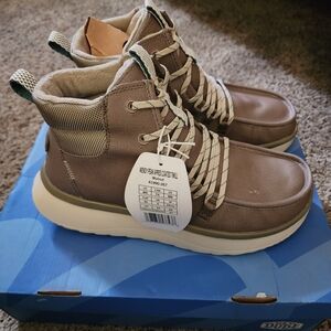 Hey Dude Women's Lace Up Boots - Brown and Cream